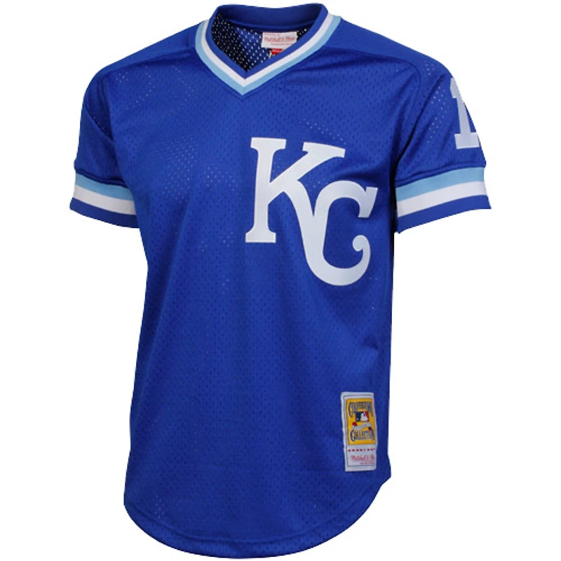 Maillot d'entraînement en maille de frappeur Mitchell & Ness Bo Jackson Kansas City Royals Royal 1989 authentique la collection Cooperstown pour hommes