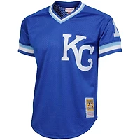 Mitchell & Ness pour homme Bo Jackson Royal Kansas City Royals Cooperstown Collection Maillot d'entraînement au bâton Big Tall Mesh