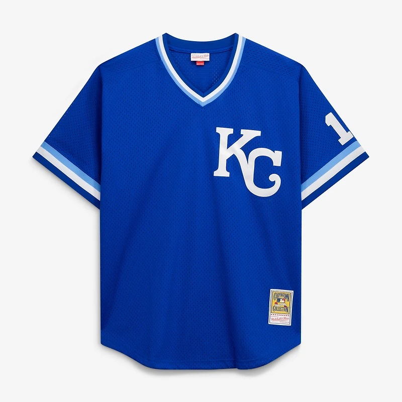 Men's Mitchell & Ness Bo Jackson Royal Kansas City Royals Cooperstown Collection Big Tall Mesh Batting Practice Jersey