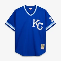 Men's Mitchell & Ness Bo Jackson Royal Kansas City Royals Cooperstown Collection Big Tall Mesh Batting Practice Jersey