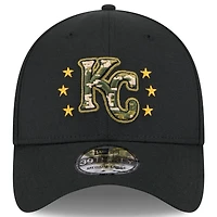 Men's New Era  Black Kansas City Royals 2024 Armed Forces Day 39THIRTY Flex Hat