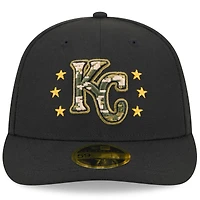 Men's New Era  Black Kansas City Royals 2024 Armed Forces Day Low Profile 59FIFTY Fitted Hat
