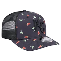 Men's New Era Black Kansas City Royals Adventure Drinks Pattern 9SEVENTY Stretch-Snap Hat