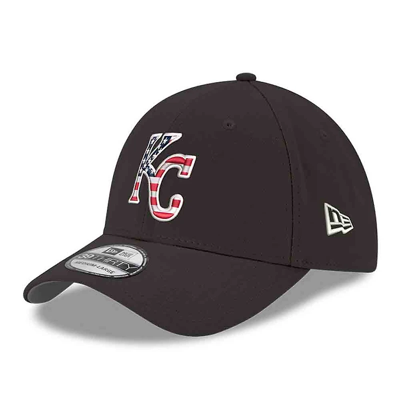 Casquette New Era noire Kansas City Royals America 250 39THIRTY Flex pour homme