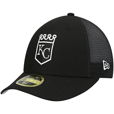 Casquette ajustée 59FIFTY pour entraînement au bâton à profil bas des Royals de Kansas City New Era homme, noire