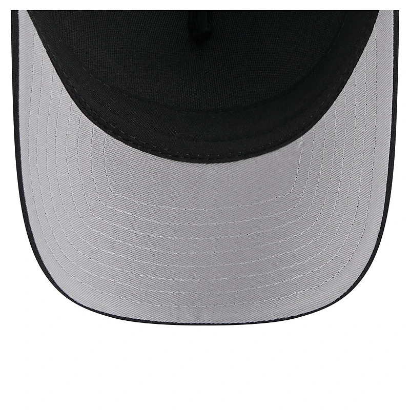 Men's New Era Black Kansas City Royals City Initial 9FORTY A-Frame M-Crown Adjustable Trucker Hat