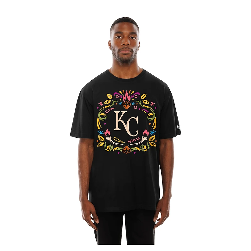 Men's New Era Black Kansas City Royals Día de los Muertos T-Shirt