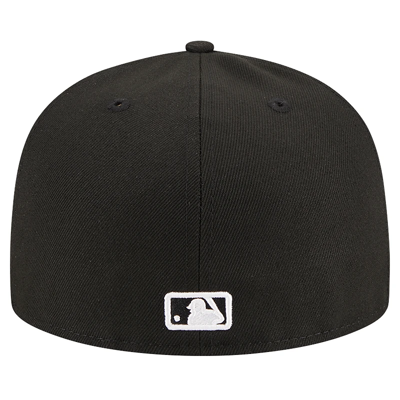 Men's New Era Black Kansas City Royals Logo 59FIFTY Fitted Hat