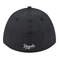 Casquette New Era noire Kansas City Royals métallisée 39THIRTY M-Crown Flex pour homme
