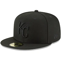 Casquette ajustée New Era 59FIFTY Basic à logo principal des Kansas City Royals, noire, pour homme
