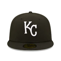 Men's New Era Black Kansas City Royals Team Logo 59FIFTY Fitted Hat