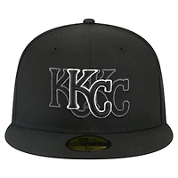 Casquette ajustée New Era noire Kansas City Royals Tri-Hit 59FIFTY pour homme