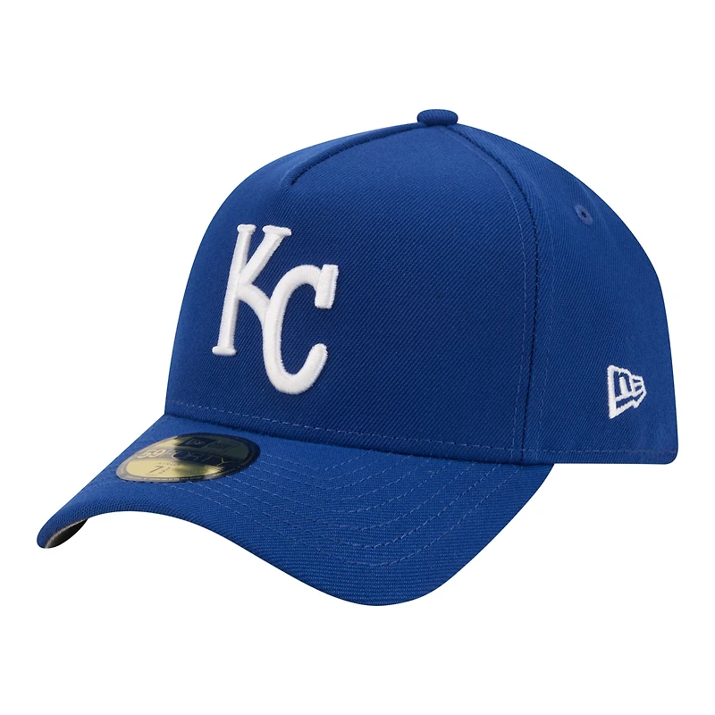 Men's New Era  Blue Kansas City Royals A-Frame 59FORTY Fitted Hat
