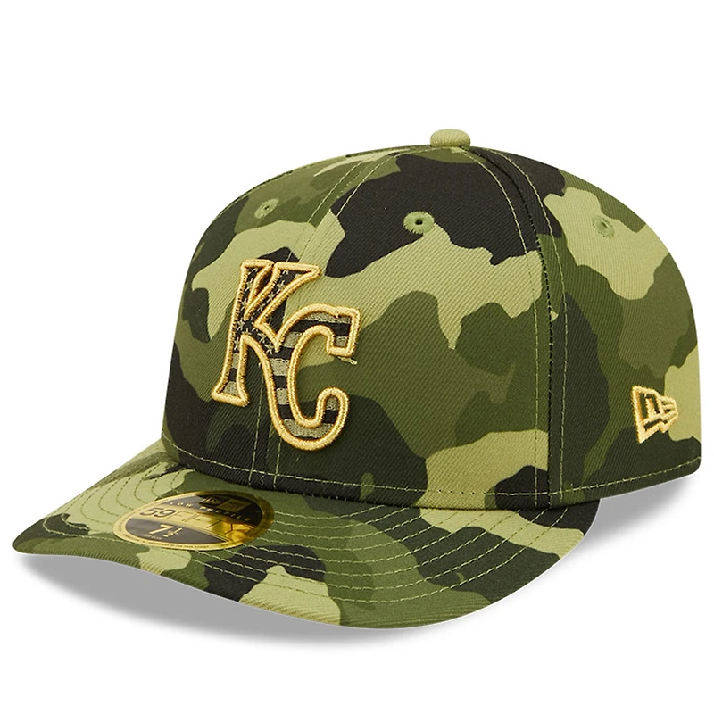 NWE ROYALS CAMO MLB 2022 JOURNÉE DES FORCES ARMÉES SUR LE TERRAIN LP 59FIFTY HATMENLOP
