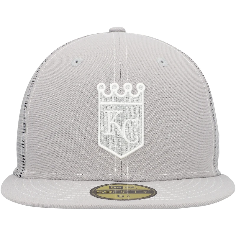 Casquette ajustée 59FIFTY pour entraînement au bâton sur le terrain des Royals de Kansas City 2023 New Era grise homme