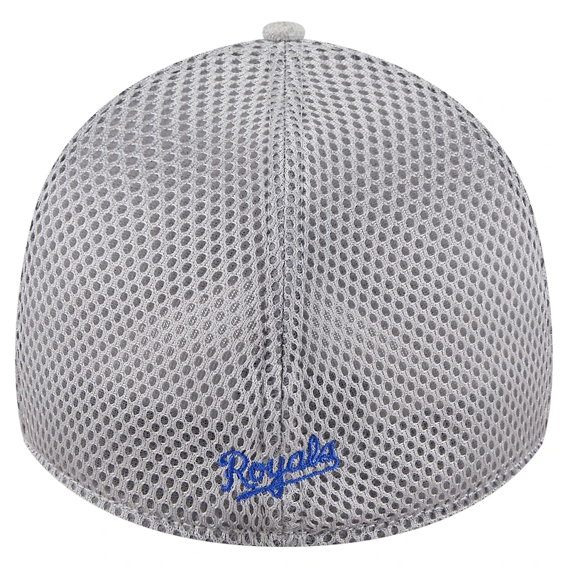 Casquette 39THIRTY Flex grise à visière pour homme des Royals de Kansas City New Era