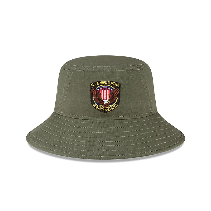 Men's New Era  Green Kansas City Royals 2023 Armed Forces Day Bucket Hat