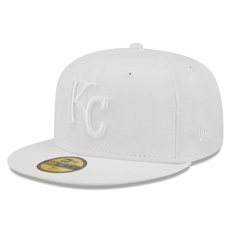 Casquette ajustée New Era Kansas City Royals blanche sur 59FIFTY pour homme