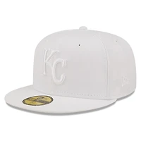 Men's New Era Kansas City Royals White on 59FIFTY Fitted Hat