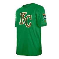 Men's New Era  Kelly Green Kansas City Royals St. Patrick's Day Shamrock Fill T-Shirt