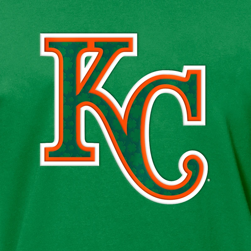 Men's New Era  Kelly Green Kansas City Royals St. Patrick's Day Shamrock Fill T-Shirt