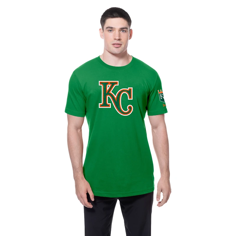 Men's New Era  Kelly Green Kansas City Royals St. Patrick's Day Shamrock Fill T-Shirt