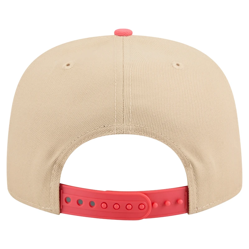 Men's New Era  Light Beige/Coral Kansas City Royals Color Pack A-Frame 9FIFTY Snapback Hat