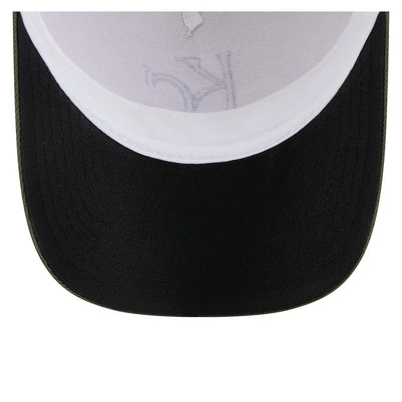 Men's New Era Light Beige/Olive Kansas City Royals 2025 Armed Forces Day 9FORTY M-Crown A-Frame Adjustable Hat