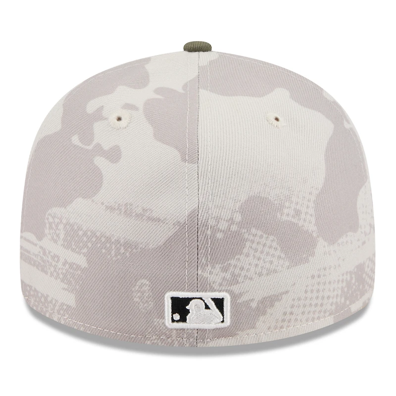 Men's New Era Light Beige/Olive Kansas City Royals 2025 Armed Forces Day Low Profile 59FIFTY Fitted Hat