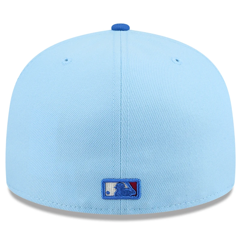Casquette ajustée New Era 59FIFTY bleu clair/bleu pour homme, Kansas City Royals 2025, 4 juillet