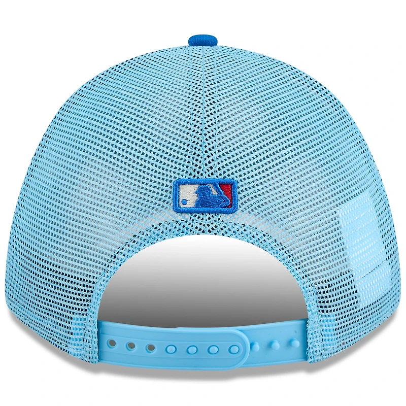 Men's New Era Light Blue/Blue Kansas City Royals 2025 Fourth of July 9FORTY A-Frame M-Crown Adjustable Trucker Hat