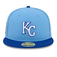 Men's New Era Light Blue/Royal Kansas City Royals 2026 Baseball Hall of Fame 59FIFTY Fitted Hat