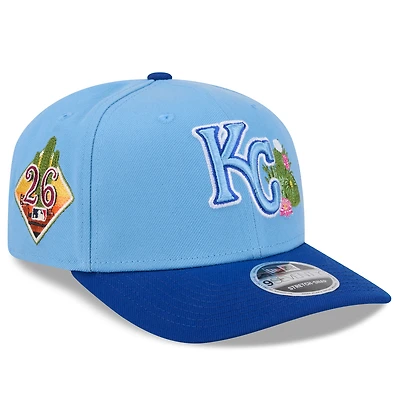 Casquette ajustable New Era bleu clair/bleu roi Kansas City Royals 2026 Spring Training 9SEVENTY pour homme