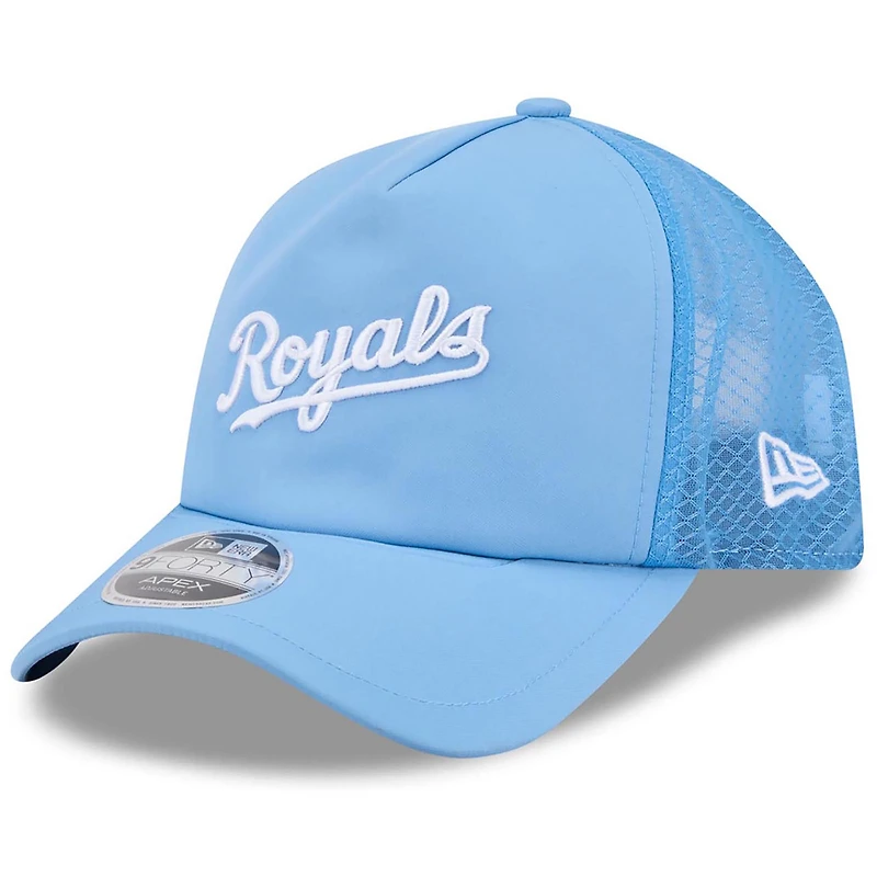 Casquette ajustable New Era Apex 9FORTY alternative bleu clair Kansas City Royals 2026 pour homme
