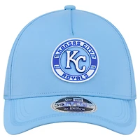 Men's New Era Light Blue Kansas City Royals Patch 39THIRTY A-Frame M-Crown Perforated Flex Hat