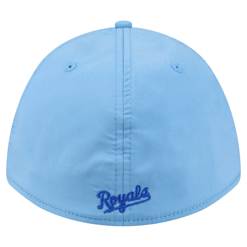 Men's New Era Light Blue Kansas City Royals Patch 39THIRTY A-Frame M-Crown Perforated Flex Hat