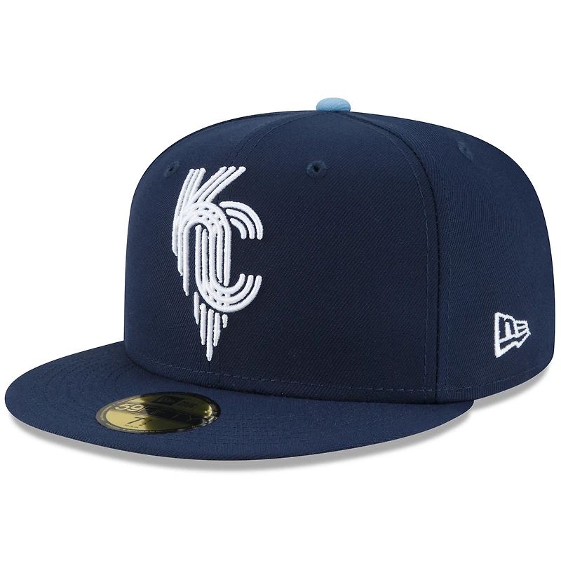 Casquette ajustée New Era City Connect 59FIFTY bleu marine pour homme, Kansas Royals 2022