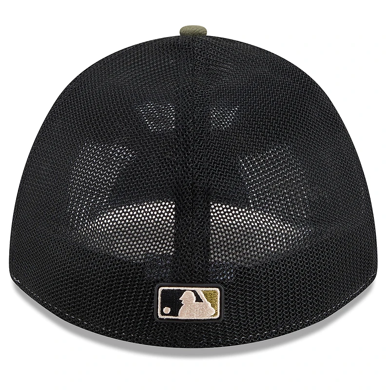 Casquette New Era pour homme, couleur olive, Kansas City Royals, édition spéciale 2026 Journée des forces armées, modèle 39THIRTY M-Crown Flex