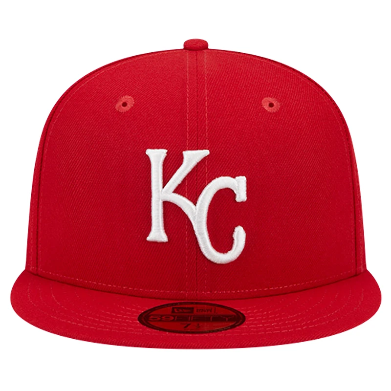 Casquette ajustée 59FIFTY rouge avec logo des Royals de Kansas City New Era pour hommes