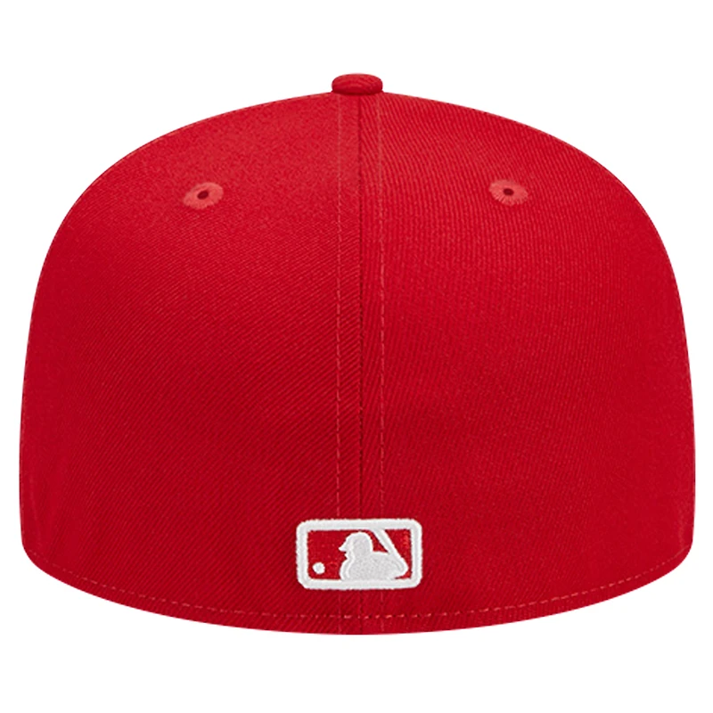 Men's New Era Red Kansas City Royals Logo 59FIFTY Fitted Hat