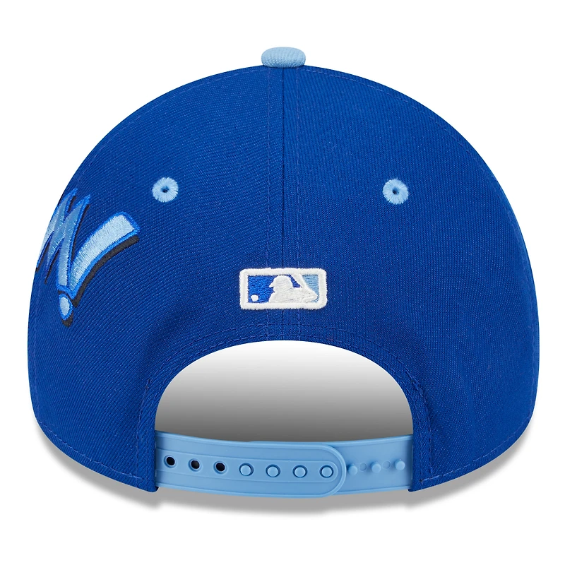Casquette ajustable New Era 9FORTY pour homme, bleu royal/bleu clair, édition 2025 des Kansas City Royals, Players' Weekend MLB