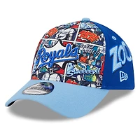 Casquette ajustable New Era 9FORTY pour homme, bleu royal/bleu clair, édition 2025 des Kansas City Royals, Players' Weekend MLB