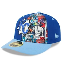 Casquette ajustée 59FIFTY basse New Era pour homme, bleu royal/bleu clair, édition 2025 des Kansas City Royals, MLB Players' Weekend