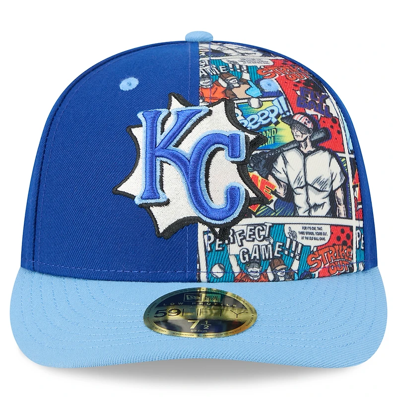 Men's New Era Royal/Light Blue Kansas City Royals 2025 MLB Diamond Hero Edition Low Profile 59FIFTY Fitted Hat
