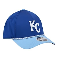 Men's New Era Royal/Light Blue Kansas City Royals Rope M-Crown A-Frame 39THIRTY Flex Hat