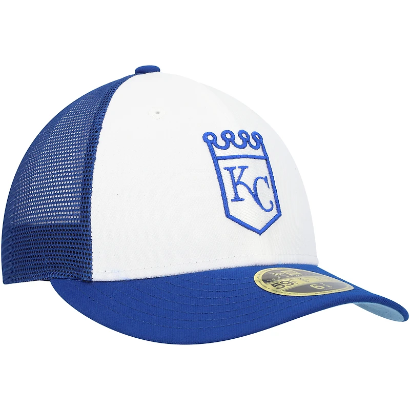 Men's New Era  Royal/White Kansas City Royals 2023 On-Field Batting Practice Low Profile 59FIFTY Fitted Hat