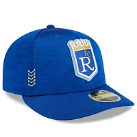 Casquette ajustée 59FIFTY Royal Kansas City Royals 2024 Clubhouse Low Profile pour hommes