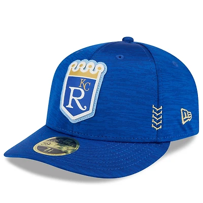 Casquette ajustée 59FIFTY Royal Kansas City Royals 2024 Clubhouse Low Profile pour hommes