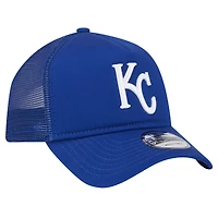 Men's New Era Royal Kansas City Royals 9FORTY A-Frame Trucker Adjustable Hat
