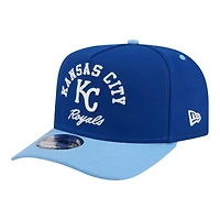 Men's New Era  Royal Kansas City Royals Arched A-Frame 9FIFTY Adjustable Hat